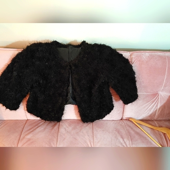 Textured cropped jacket - Picture 1 of 1